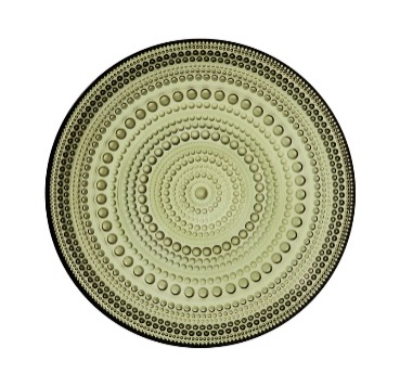 Kastehelmi plate 170mm moss green 6pcs