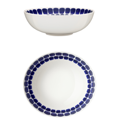 Tuokio plate deep 18cm cobalt blue