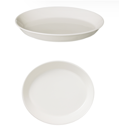KoKo plate oval 26cm white